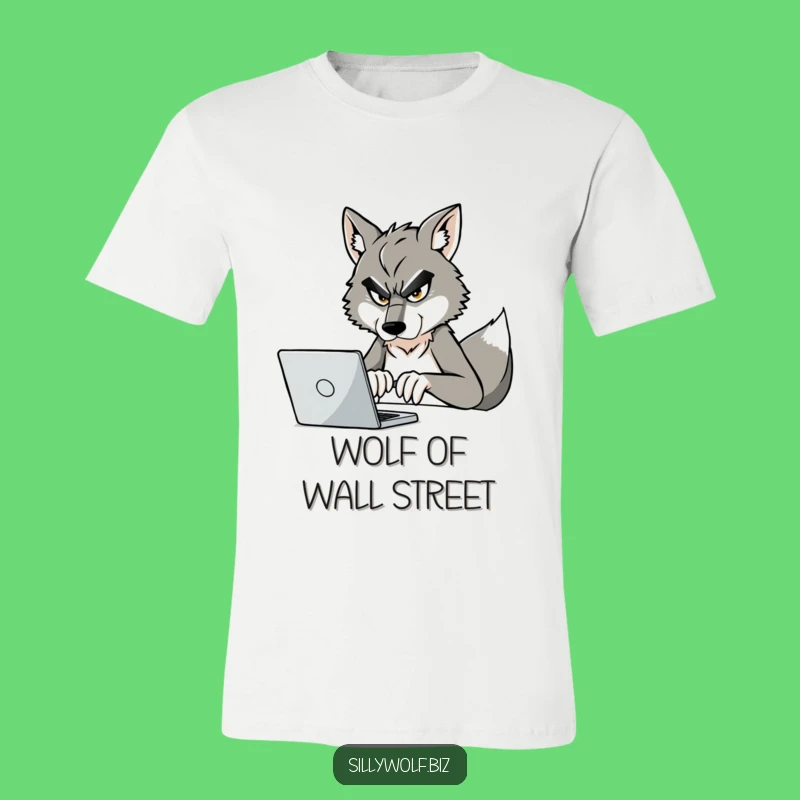 Funny Wolf Coder T-Shirt: Busy Wolf Working Hard, Hilarious Gift for Tech Enthusiasts